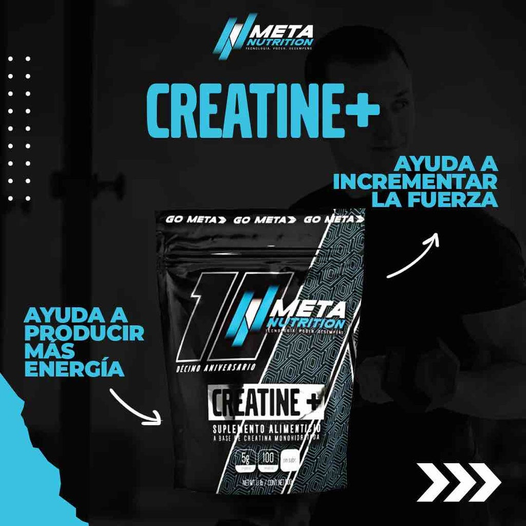 Monohidrato De Creatina Meta Nutrition 500 G. 100 Porciones Sabor Sin sabor